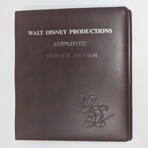Walt Disney Productions Employee Service Awards 3 Ring Binder Mickey Mouse Rare